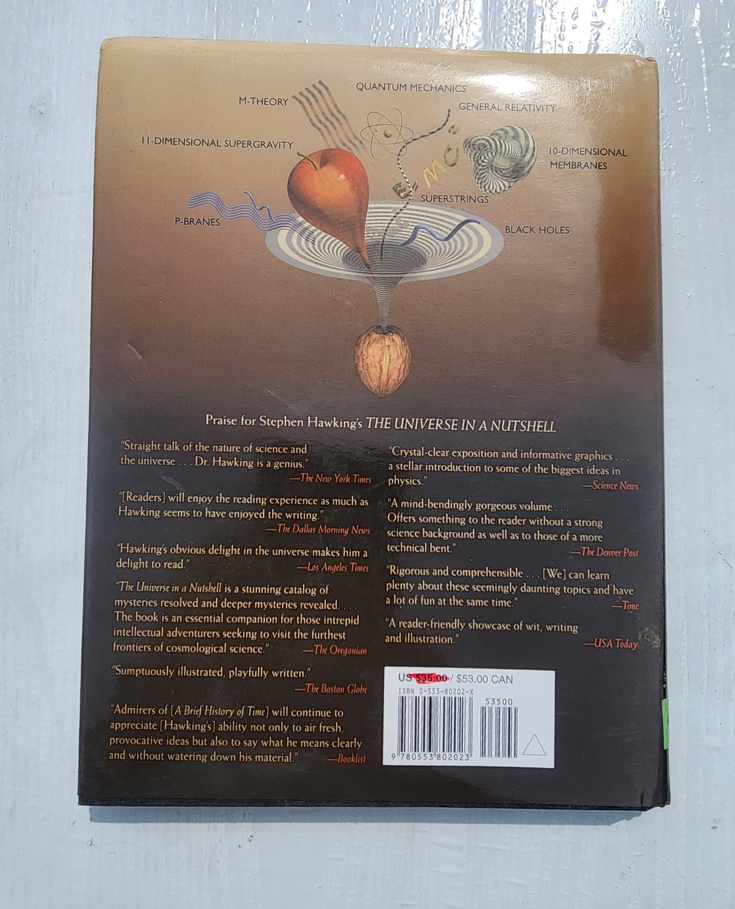 The Universe in a Nutshell Hardcover Book by Stephen Hawking 2001