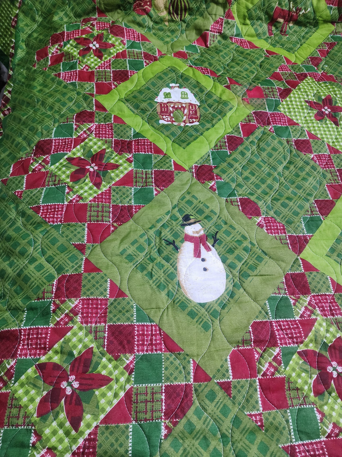 Holiday Time by Pem America King Christmas Quilt - Plaid Patchwork Holiday Motif