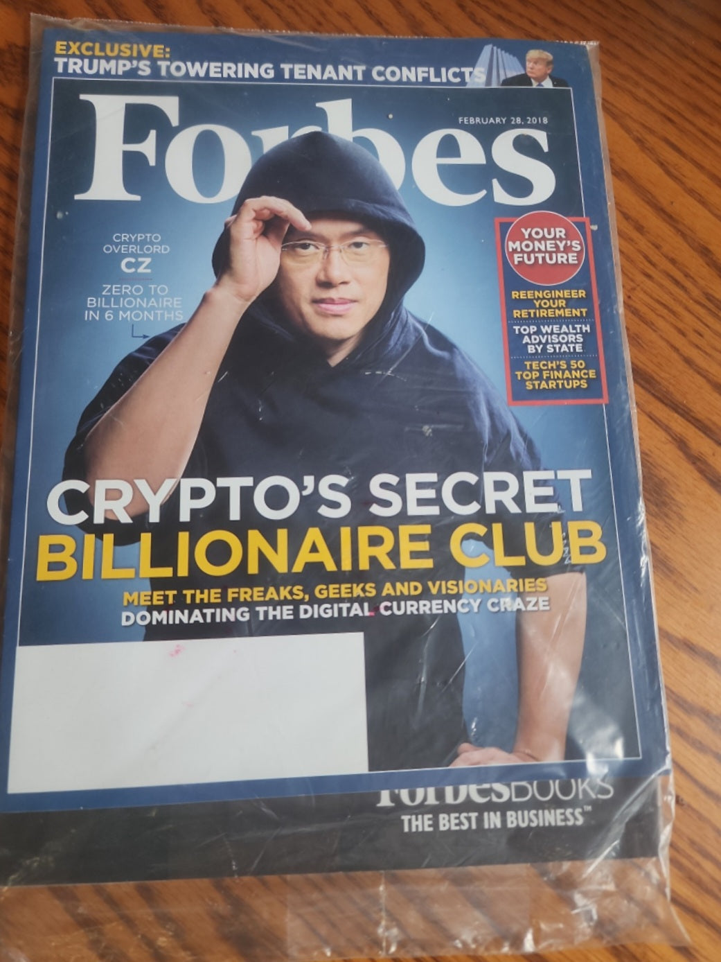 Forbes February 2018 Crypto's Secret Billionaire Club CZ