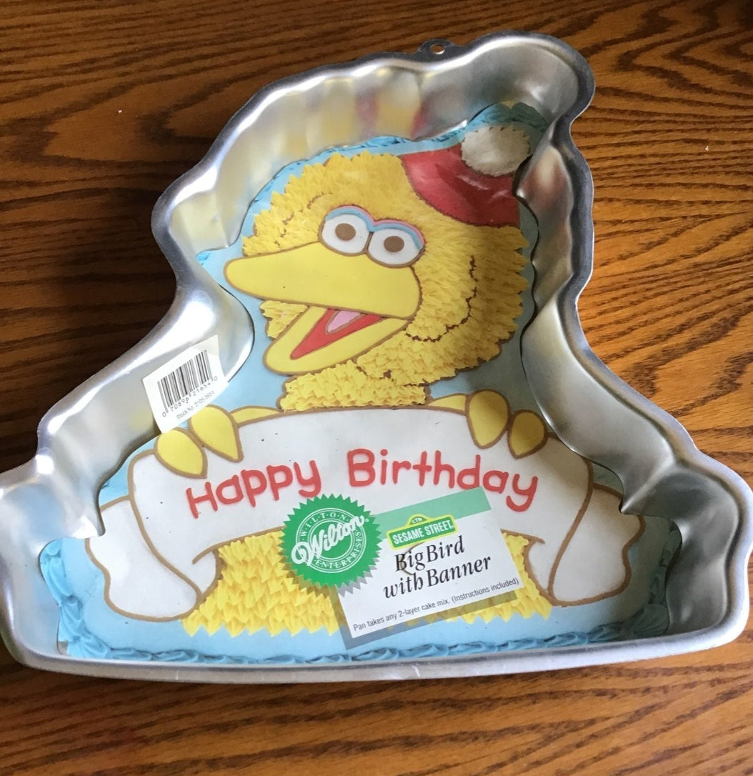 Sesame Street Big Bird birthday Wilton cake pan