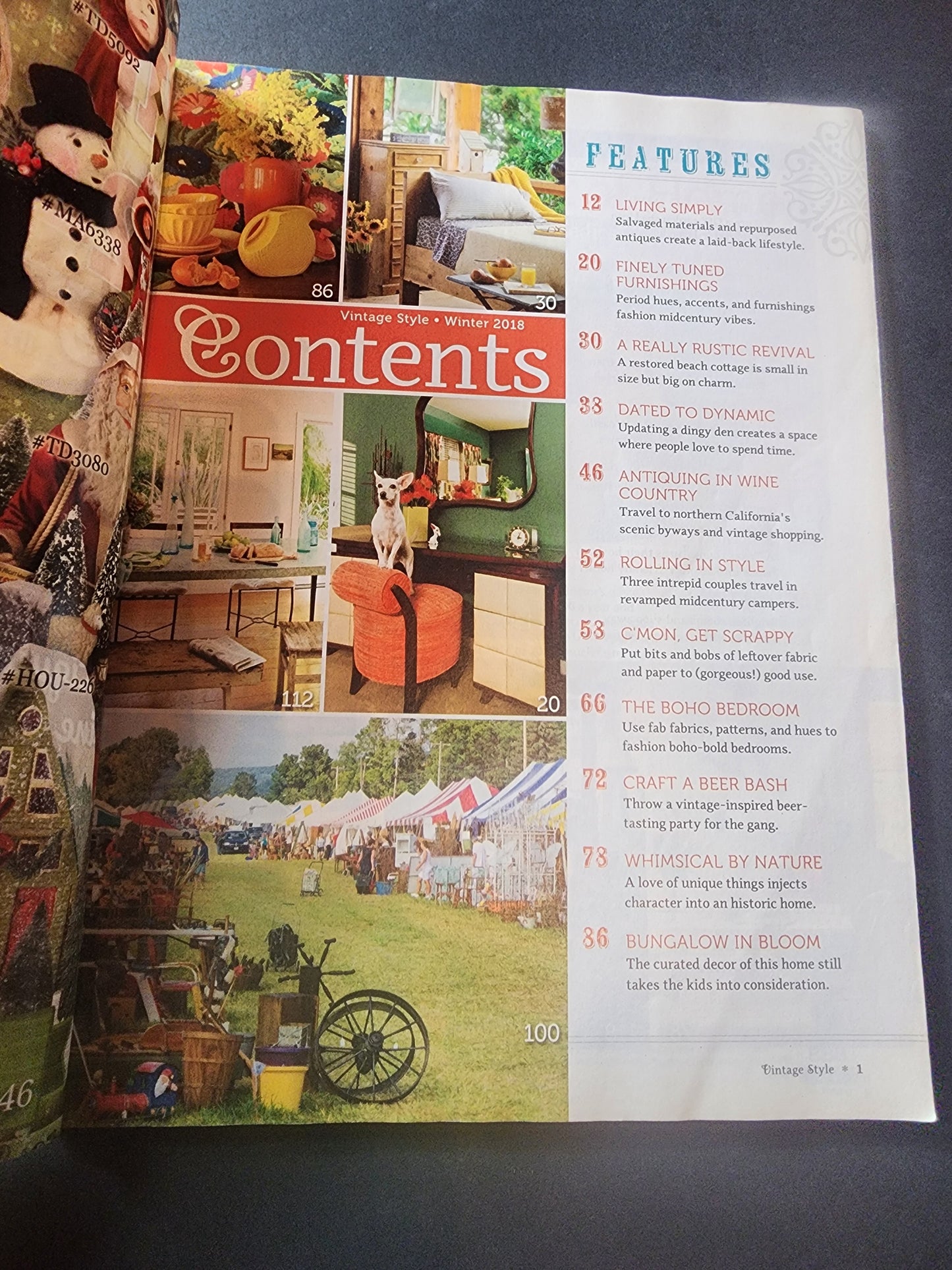 Winter 2018 Country Almanac Vintage Style Magazine, Refresh, Redo, Recycle,