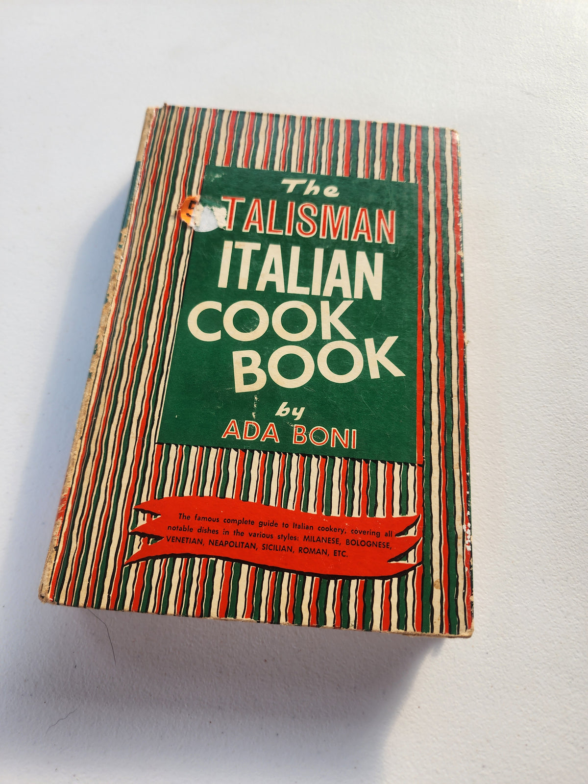 Vintage The Talisman Italian Cook book by Ada Boni.  HC Book 1958
