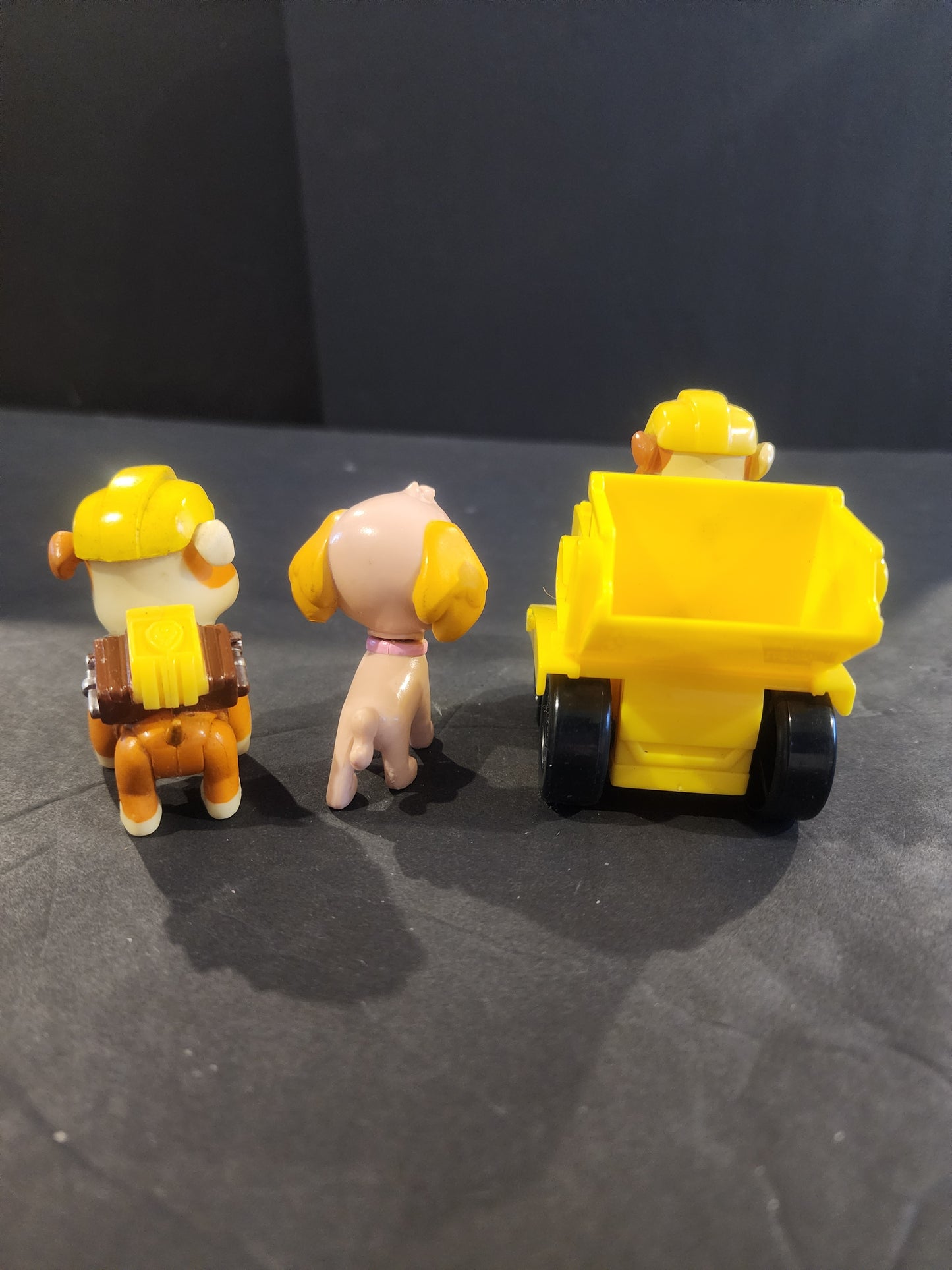 Paw Patrol Sky., Rubble and Rubble with bulldozier vehicle Lot of 3