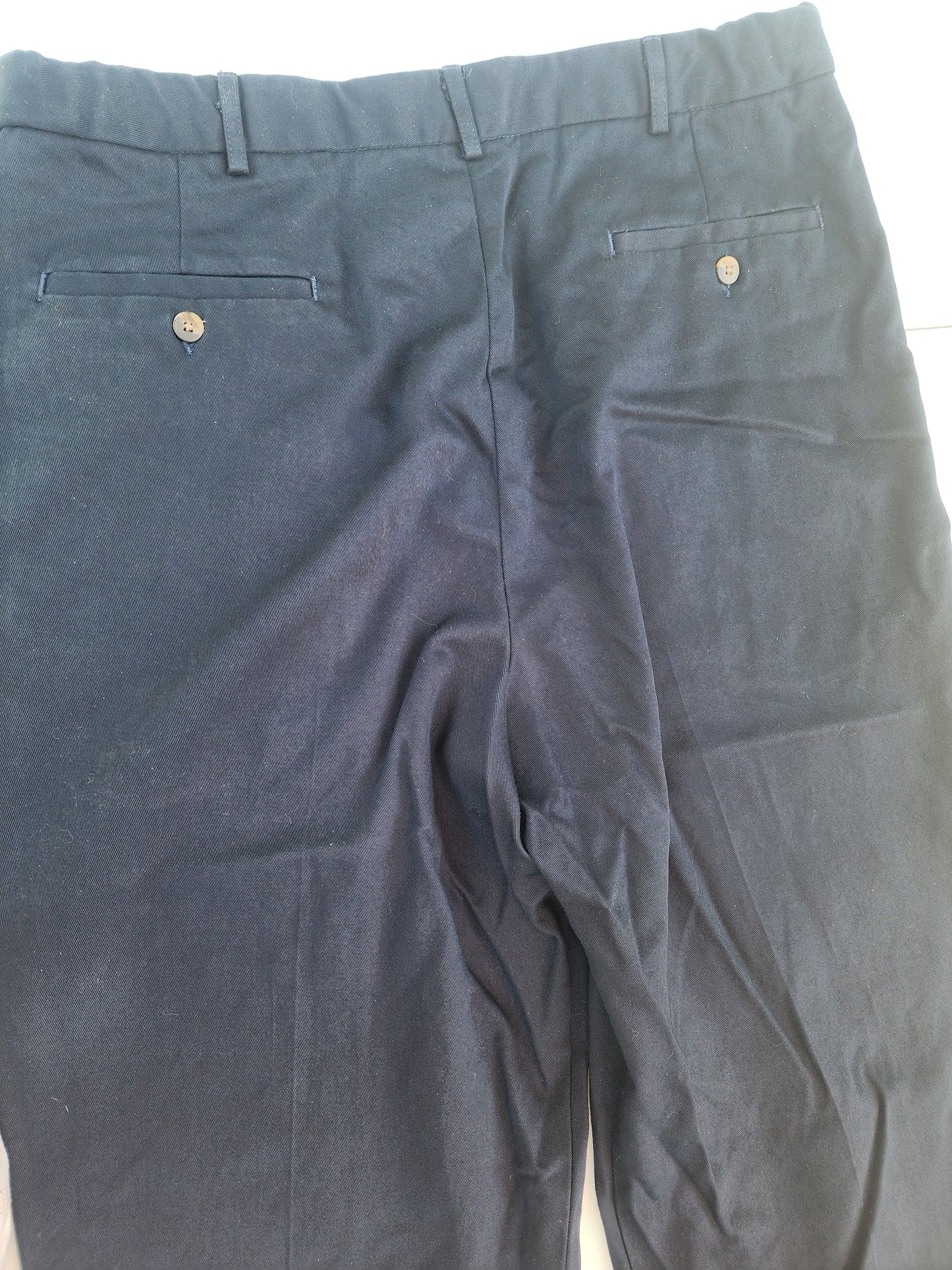 Haggar Men's Pleated Navy Pants - Fits 36" x 29" (Tag Says 38x29)