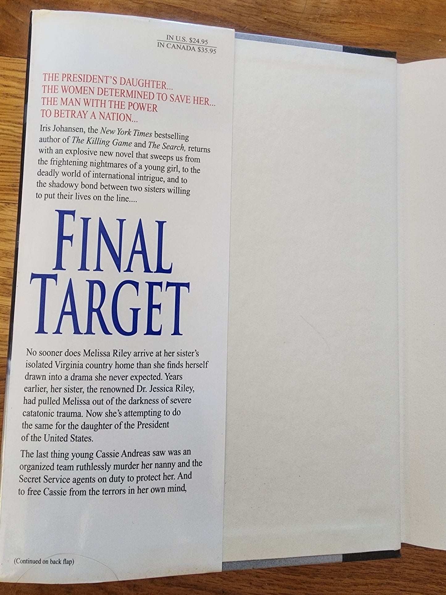 Final Target (Wind Dancer) by Iris Johansen Hardback Book
