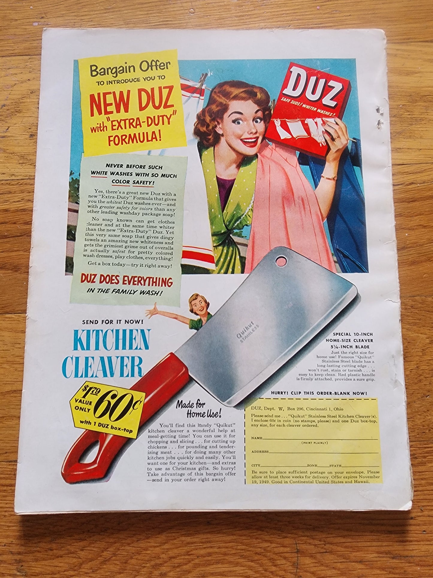 Woman's Day Magazine Tailored Make-Overs October 1949  great vintage ads