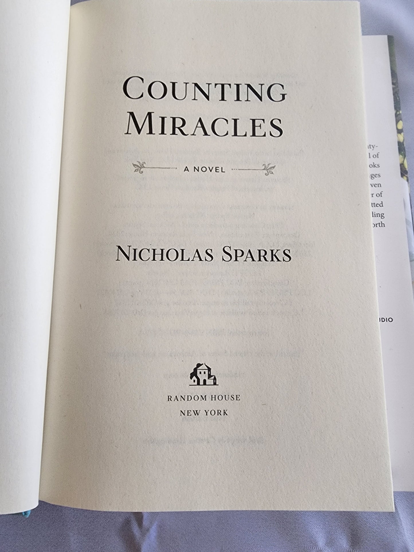 Counting Miracles : A Novel by Nicholas Sparks (2024) Hardcover like new