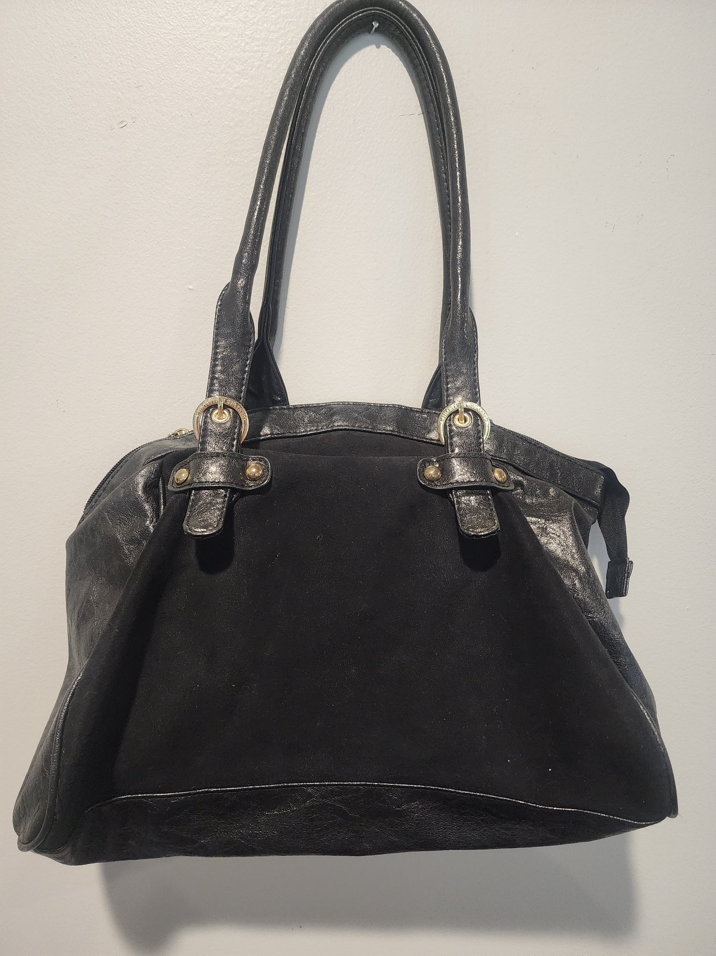 Christian Siriano black Handbag suede and faux leather