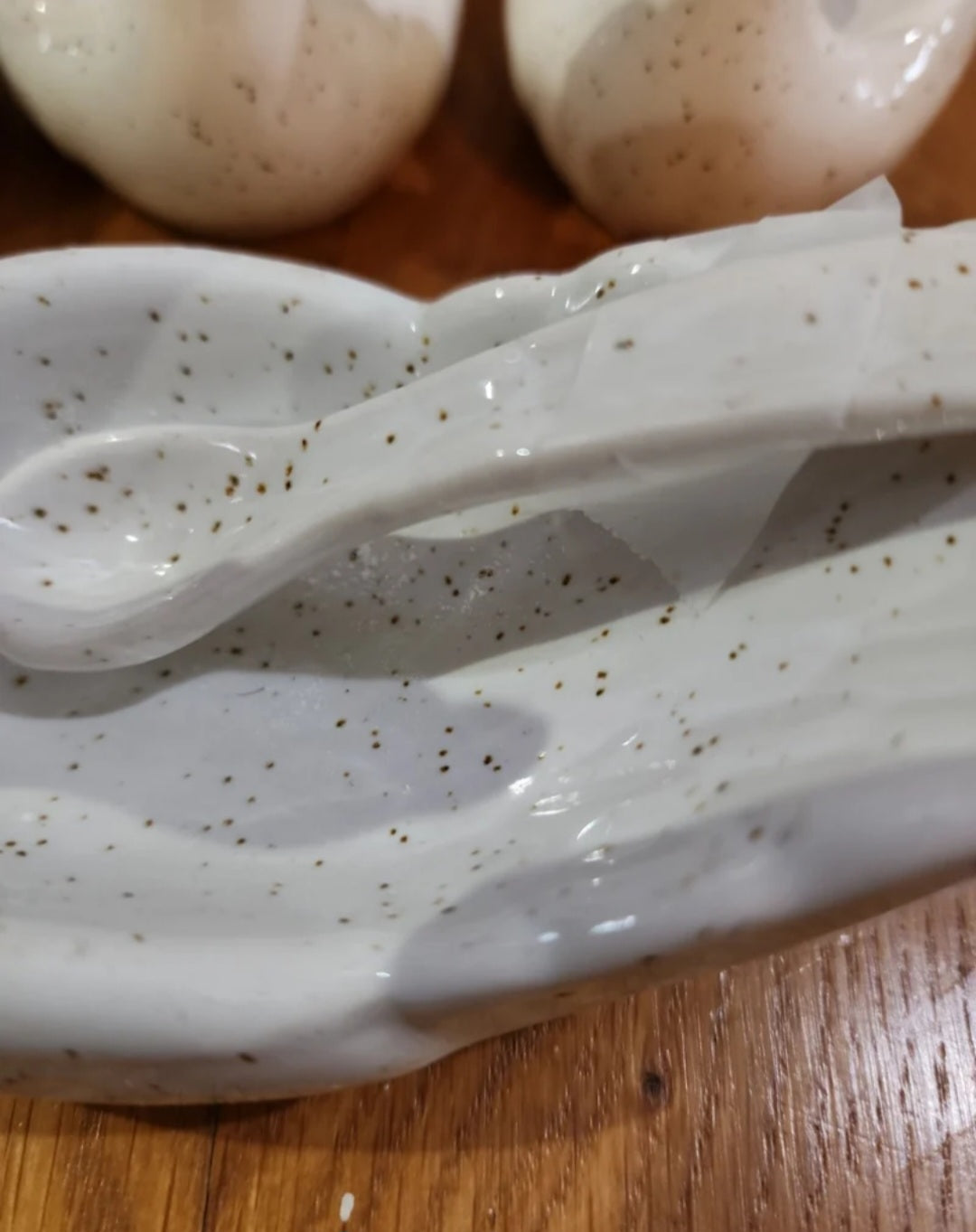 Four Floor 9 Peacock Dipping Bowls with Spoon