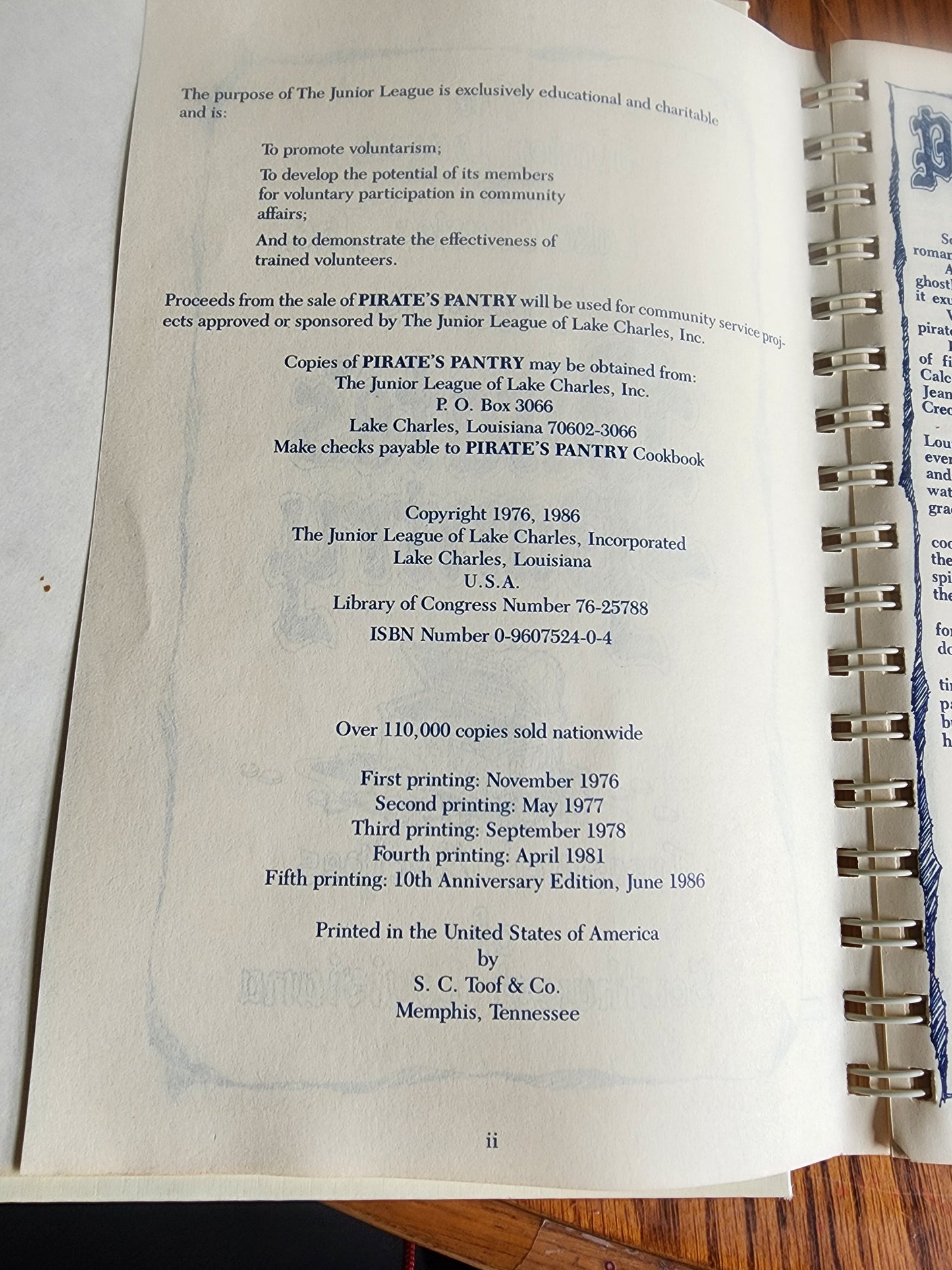 Pirate's Pantry Treasured Recipes of SW Louisiana Junior League of Lake Charles