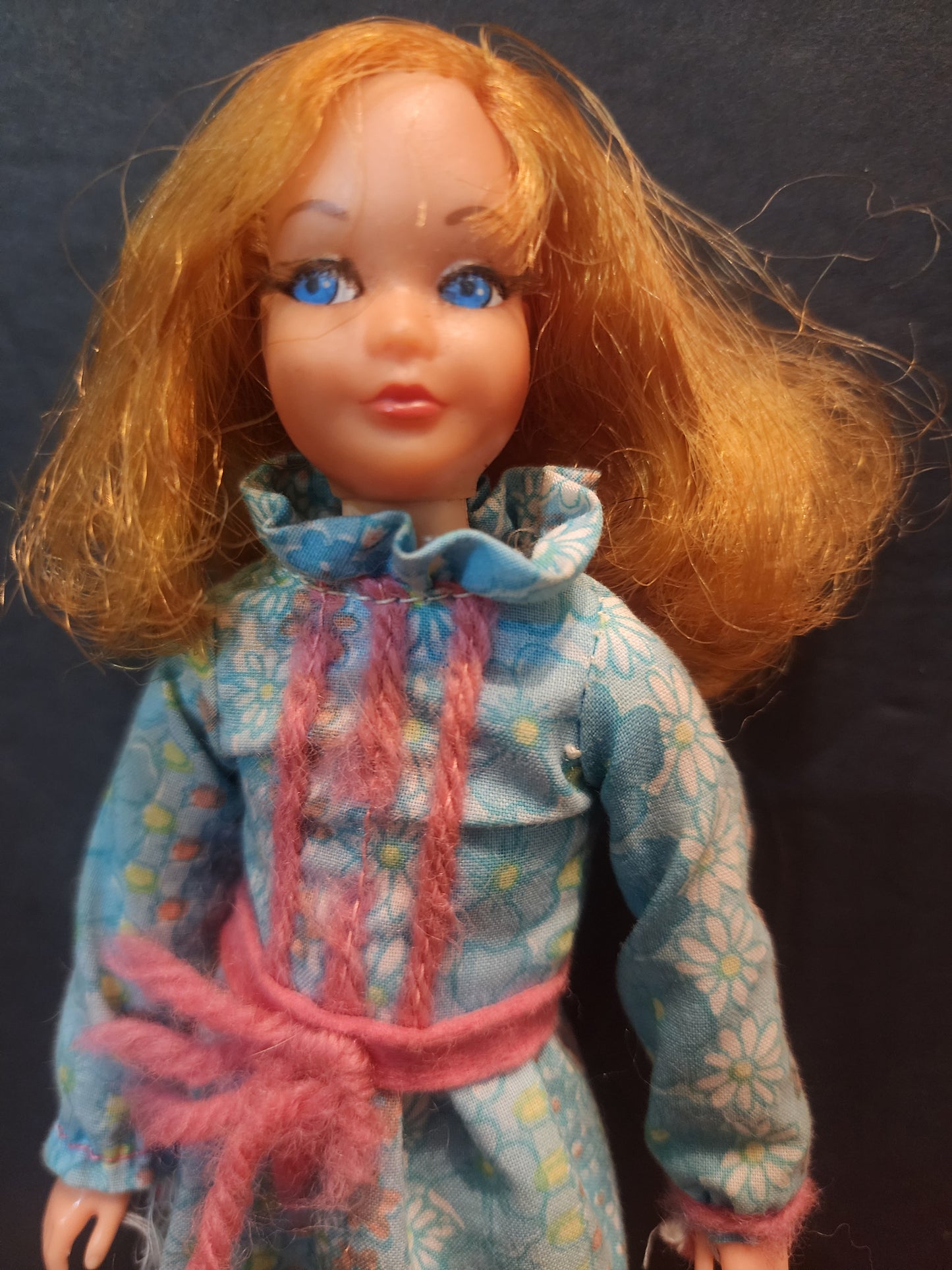 Vintage Mattel Skipper Doll in Floral Nightgown - 1960s/70s Era Barbie