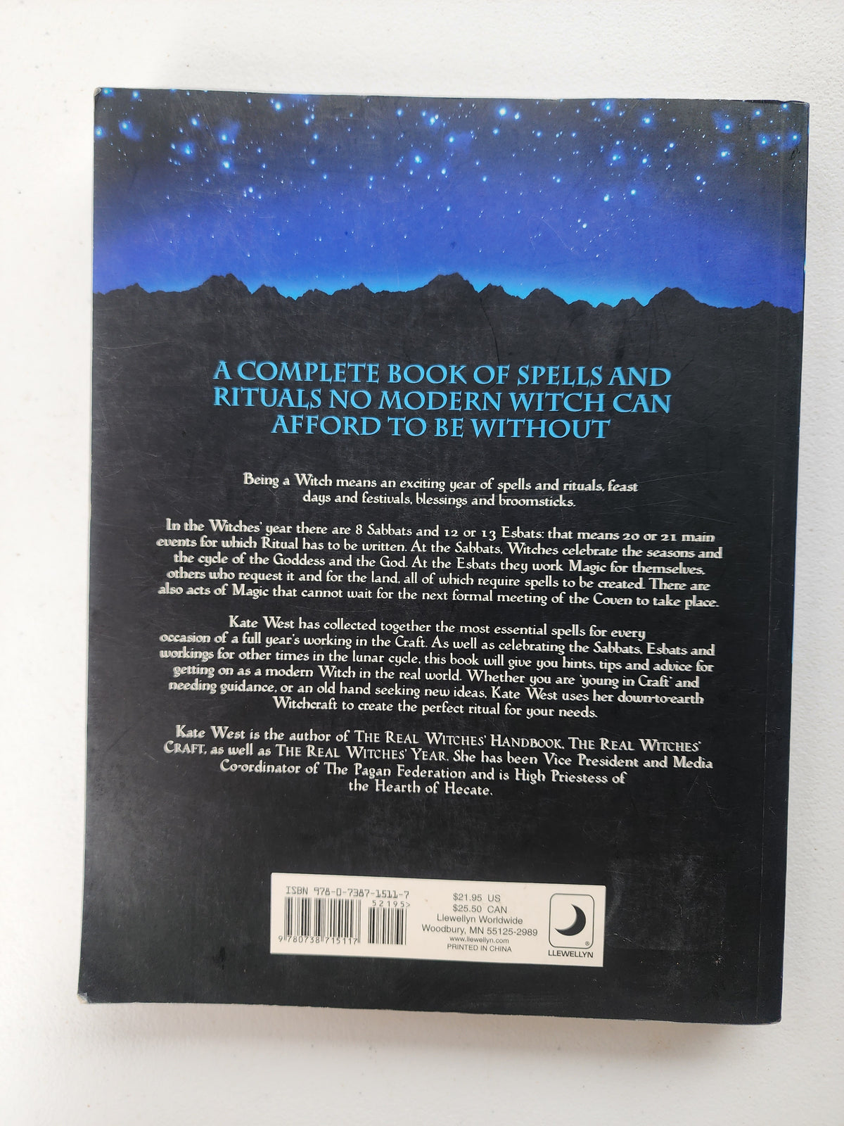 The Real Witches' Book of Spells and Rituals Kate West Softcover Wicca Pagan PB