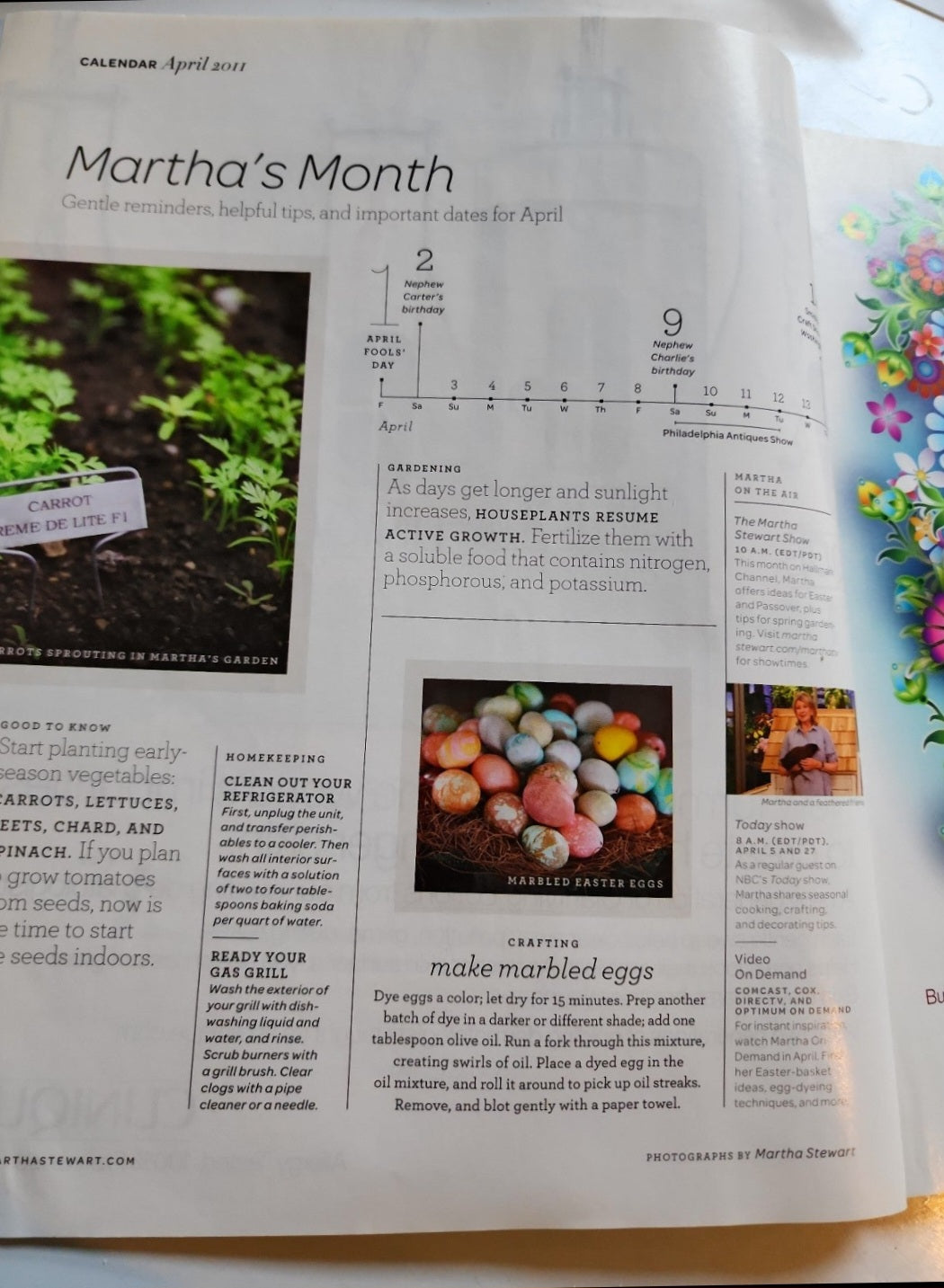 Martha Stewart Living Magazine - April 2011 (Easter & Spring Crafts)