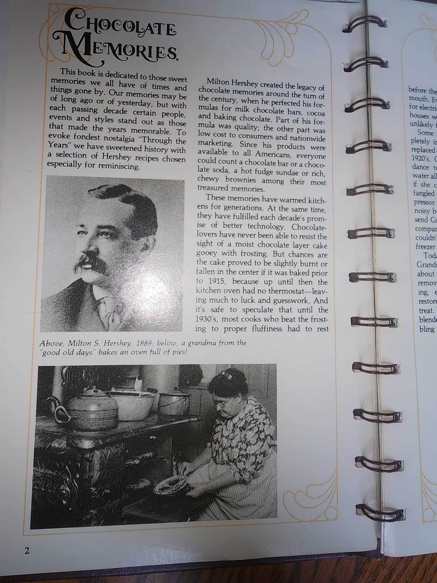 Hershey's Chocolate Memories through the years Cookbook sweet treats 1982