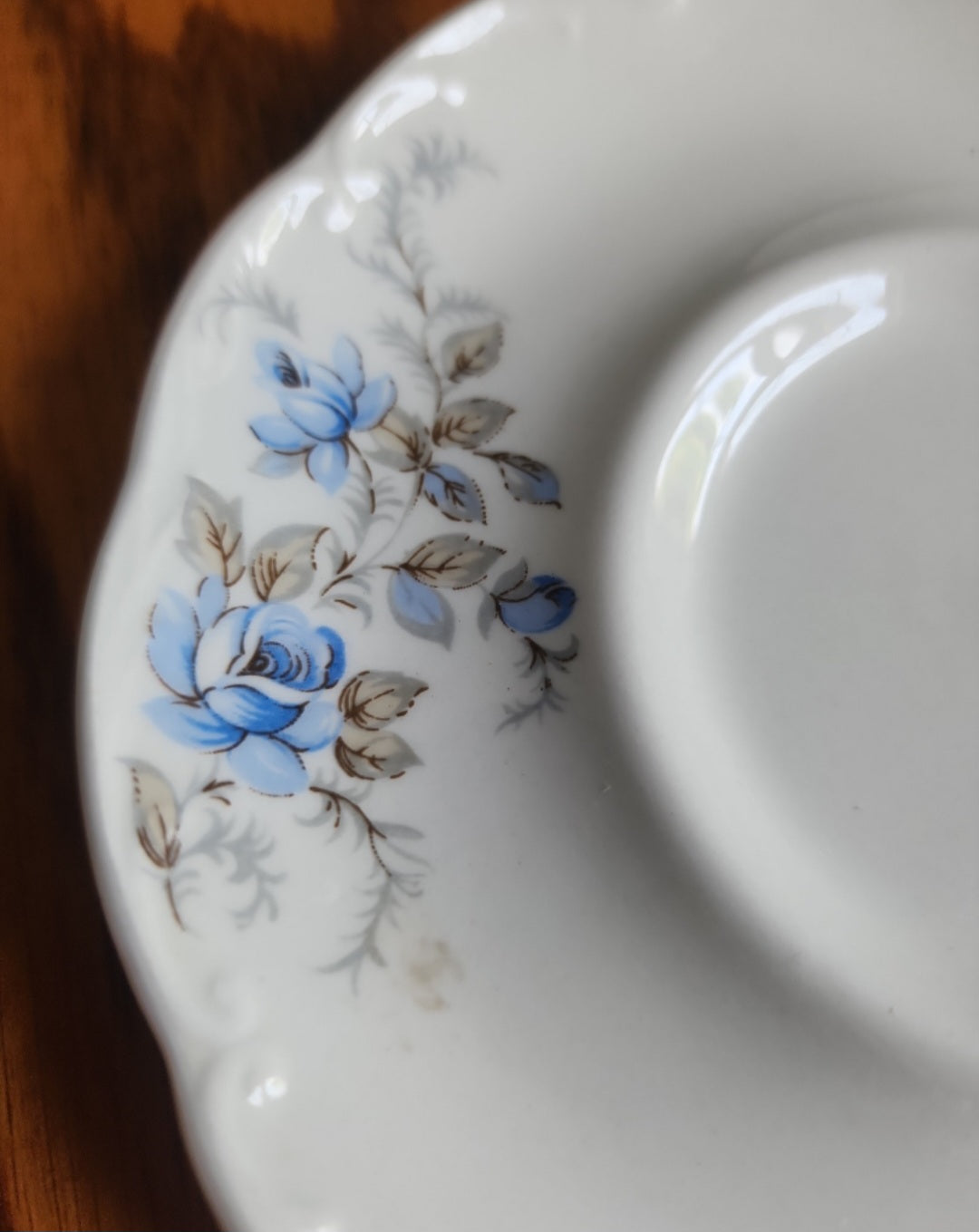 Vintage J & G Meakin Saucer Sterling Colonial Pattern Blue Floral English Ironstone