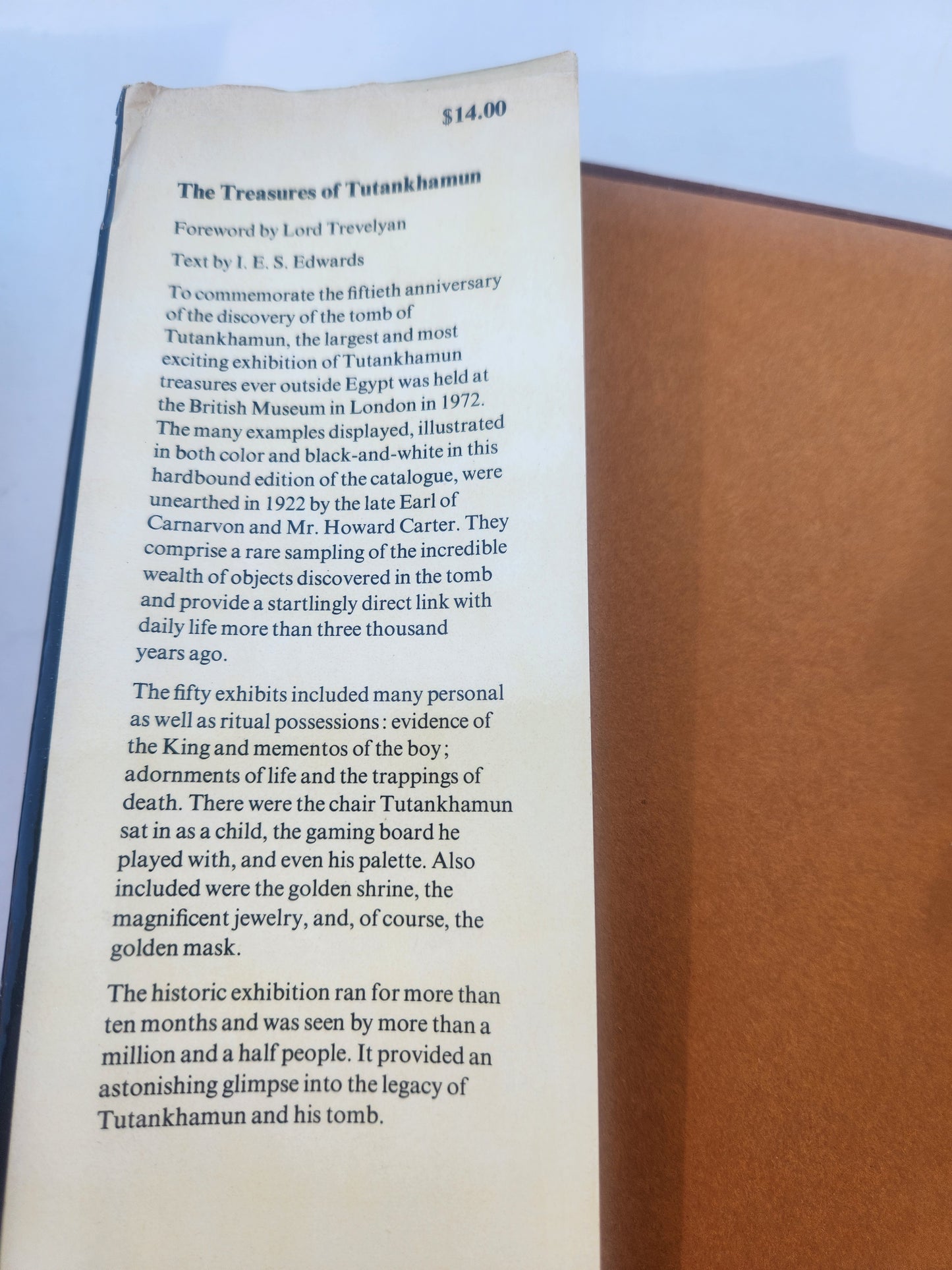 THE TREASURES OF TUTANKHAMUN by I. E. S. Edwards Hardcover 1974 archaeology