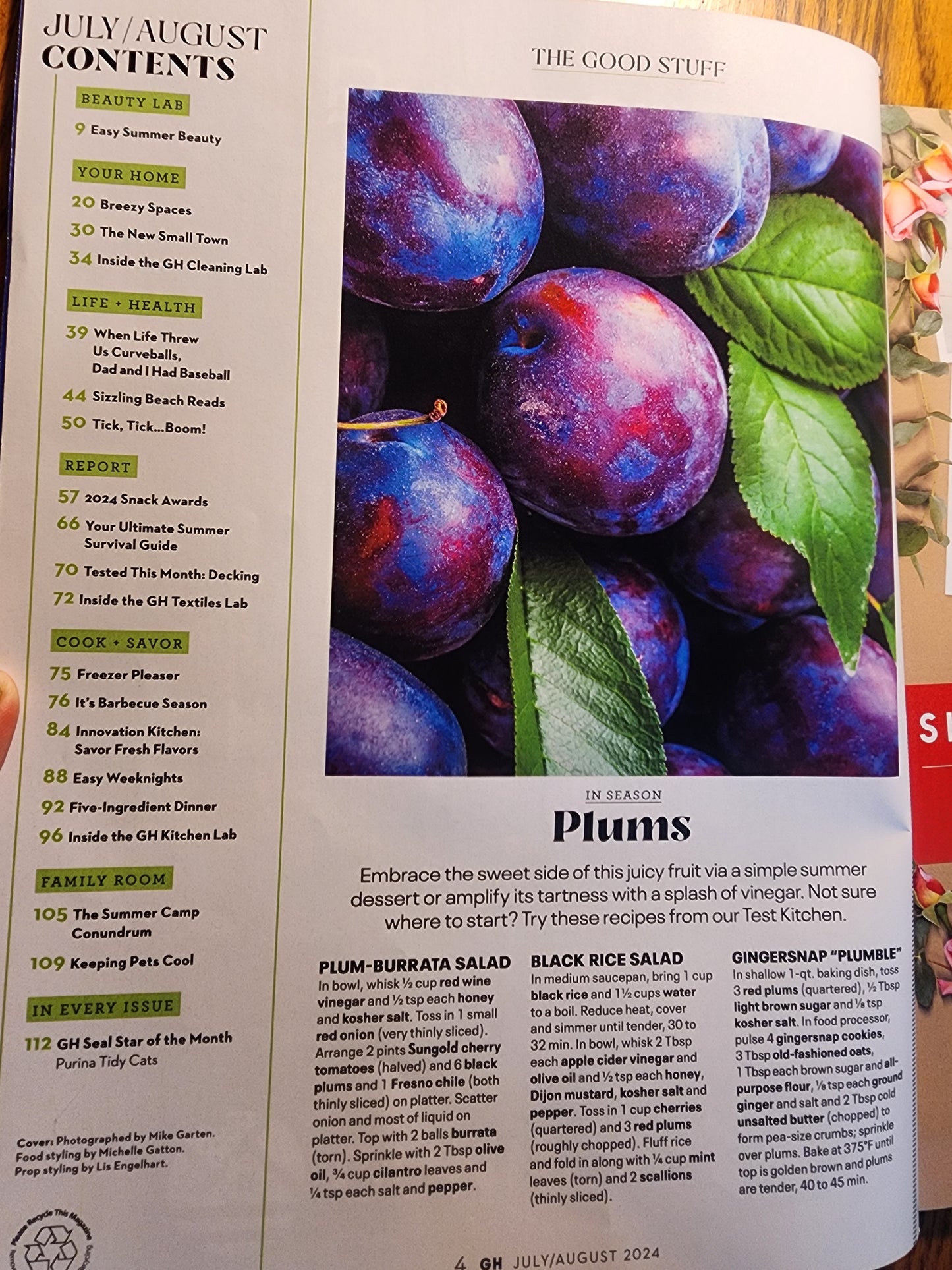 Good Housekeeping Magazine July/Aug 2024 Serve Up Summer Snack Awards