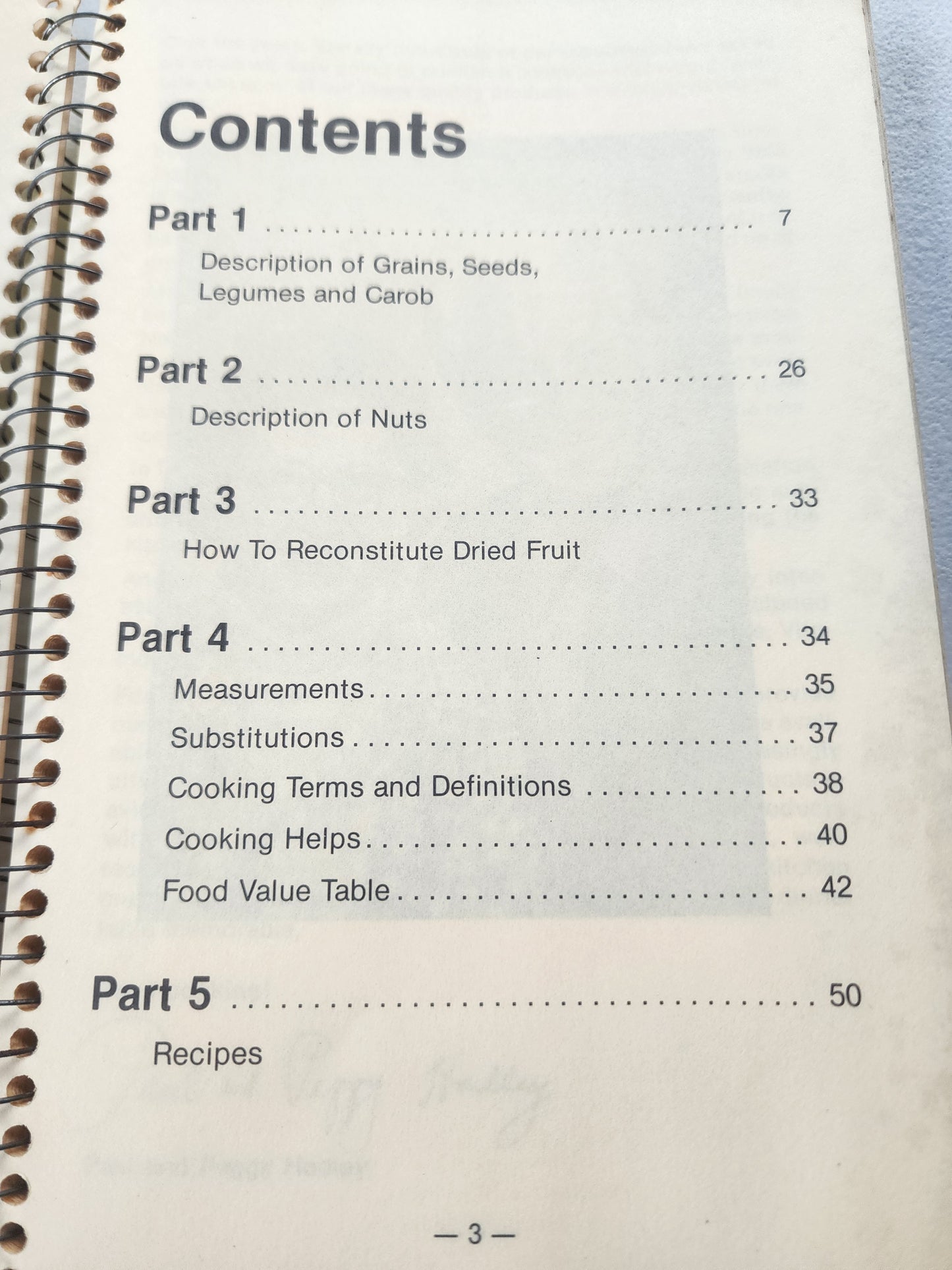 Hadley's Natural Foods Cookbook (1977 Vintage Paperback / Spiral Bound)