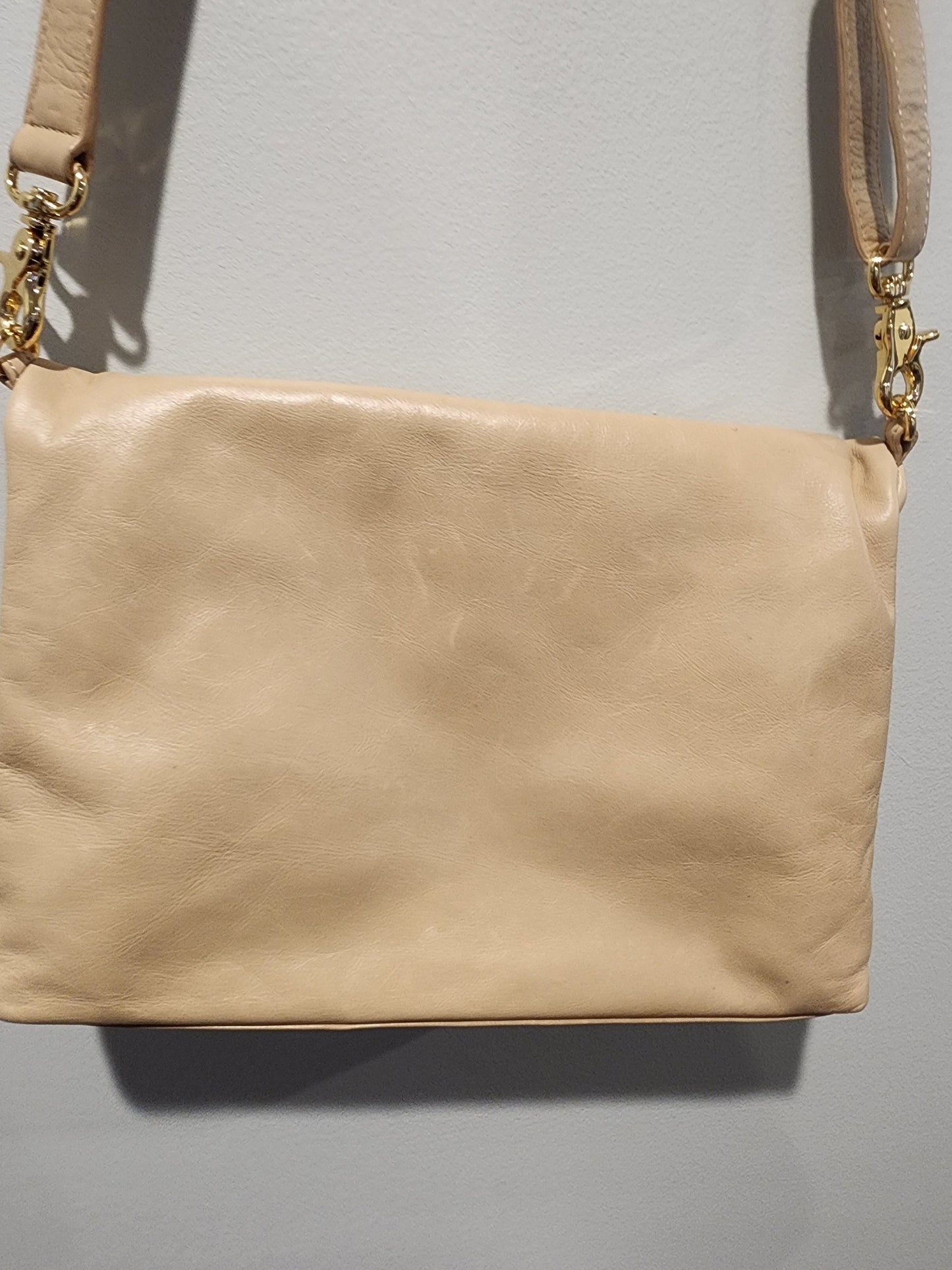 Tory Burch Fold Over Leather Crossbody Bag -