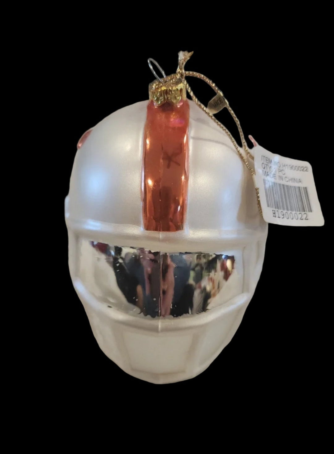 UT University of Tennessee Glass Ornament Helment