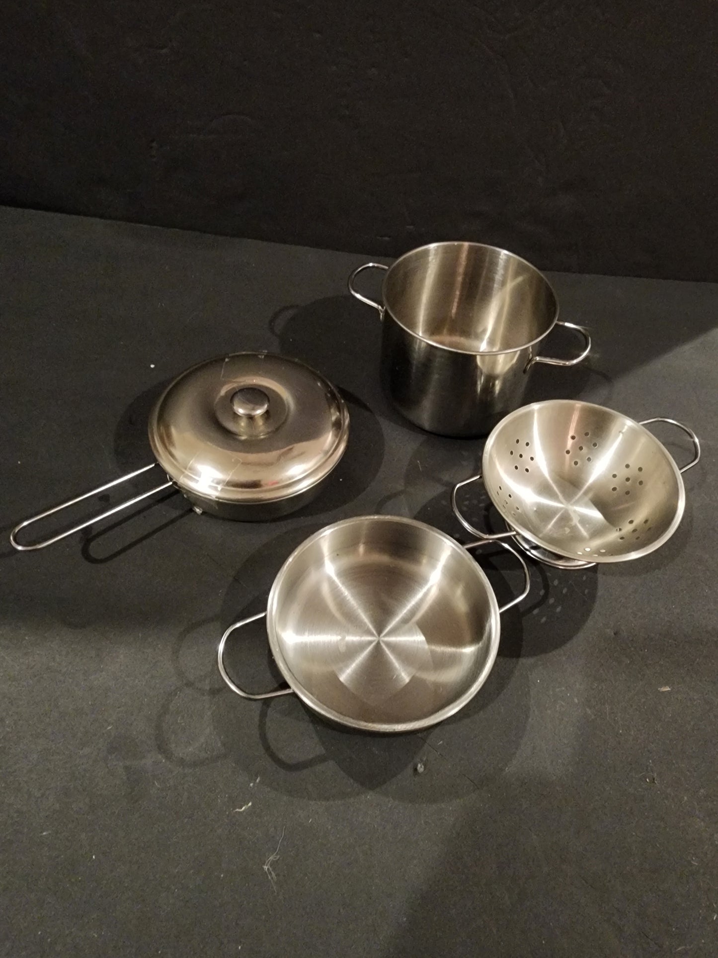 Pots & Pans Set 5 Piece Stainless Steel Pretend Play Cooking Christmas Ornaments